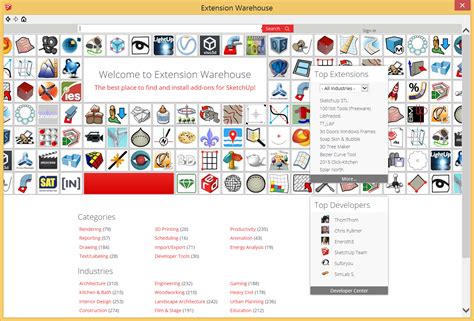sketchup extension warehouse